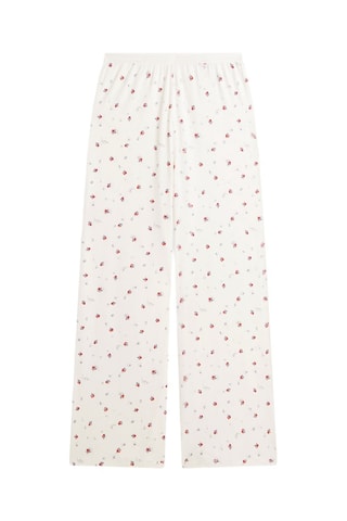 Pantalon de pyjama en coton biologique - Ecru