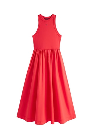 Vestido evasé slim fit - Rojo