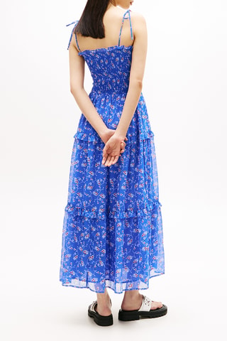 Vestido largo Aop - Azul