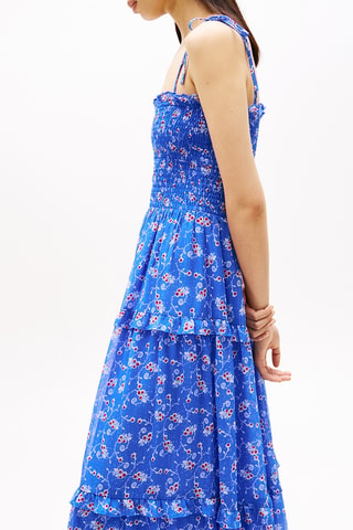 Vestido largo Aop - Azul