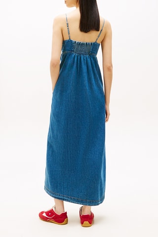 Vestido midi vaquero Chambray - Azul
