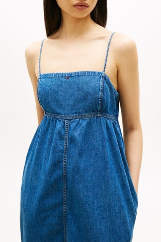 Vestido midi vaquero Chambray - Azul