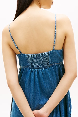 Vestido midi vaquero Chambray - Azul
