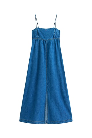 Vestido midi vaquero Chambray - Azul