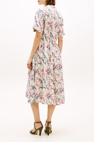 Vestido midi de lino Essential - Beige
