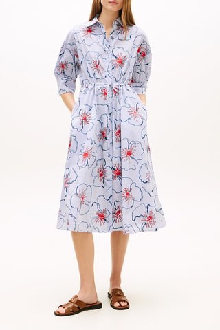 Robe chemise en coton biologique - Bleu
