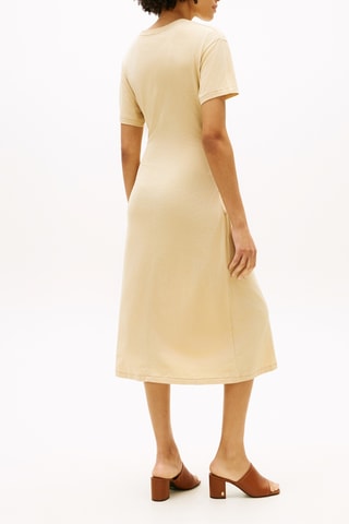 Vestido recto relaxed de algodón orgánico - Beige