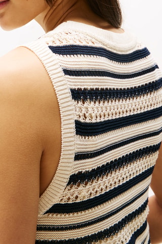Vestido midi de algodón orgánico - Beige