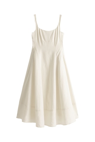 Vestido evasé de lino - Marfil - TH x Sofia Richie Grain