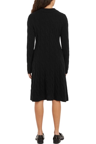 Vestido jersey de lana - Negro