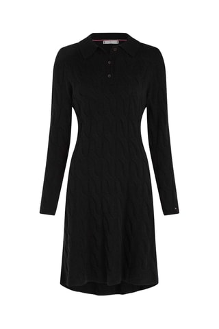 Vestido jersey de lana - Negro