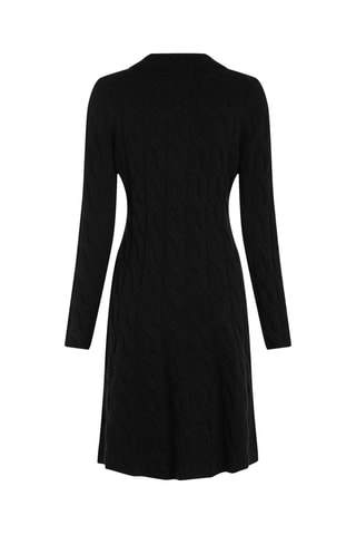 Vestido jersey de lana - Negro