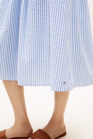 Vestido midi de algodón orgánico - Celeste