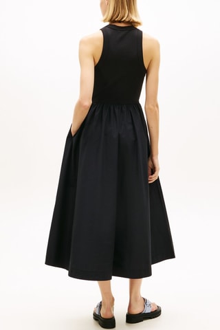 Vestido evasé slim fit - Negro