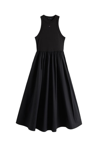 Vestido evasé slim fit - Negro