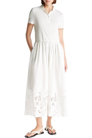 Vestido efecto doble prenda - Blanco