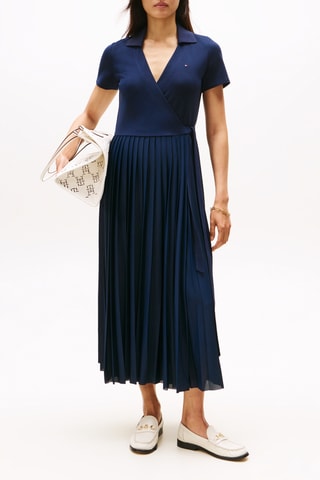 Vestido cruzado - Azul marino