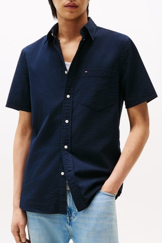Camisa regular fit - Azul marino