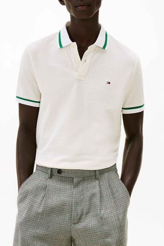 Polo regular fit de algodón orgánico Elevated Essentials - Verde oscuro