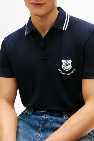 Polo regular fit de algodón orgánico - Azul noche