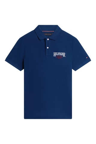 Polo regular en coton biologique - Bleu marine