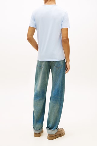 Camiseta regular fit Classic flag - Celeste