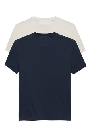 2 camisetas slim fit Classic Flag - Crudo y azul marino