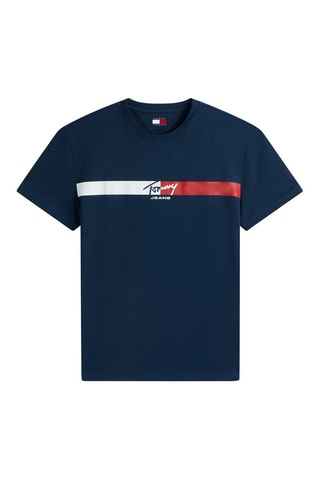 Camiseta regular fit Signature - Azul marino