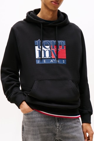 Sudadera con capucha regular fit - Negro