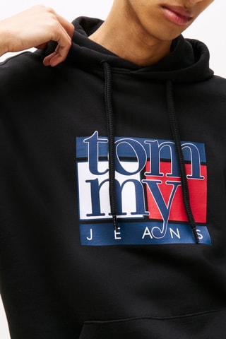 Sudadera con capucha regular fit - Negro