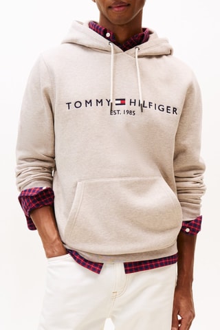 Sudadera con capucha - Beige jaspeado