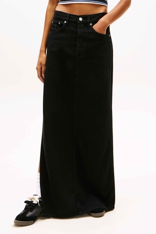 Jupe longue en jean - Noir