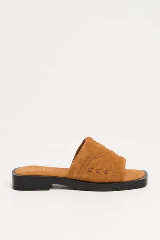 Mules en nubuck - Marron