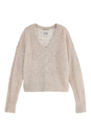 Pull relaxed en laine et alpaga - Beige
