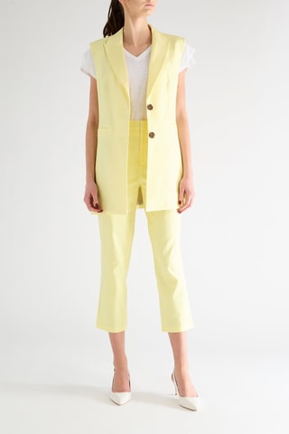 Chino en coton biologique - Jaune pâle