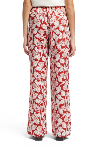 Pantalon ample - Rouge brique et écru