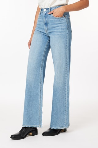 Jean wide legs taille haute - Ciel