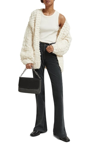Jean flare en coton biologique - Anthracite