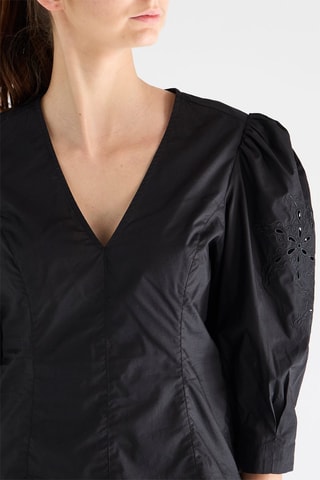Blouse en broderie anglaise - Noir