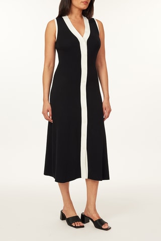 Robe longue - Noir et blanc