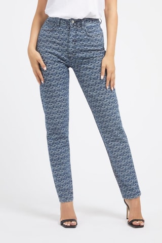 Jean relaxed taille haute - Bleu