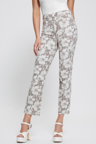 Jean slim 7/8 - Blanc et taupe