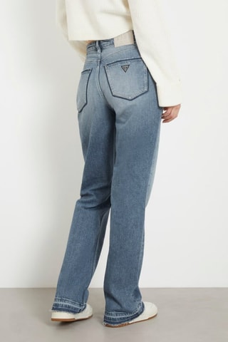 Jean droit taille haute - Bleu marine