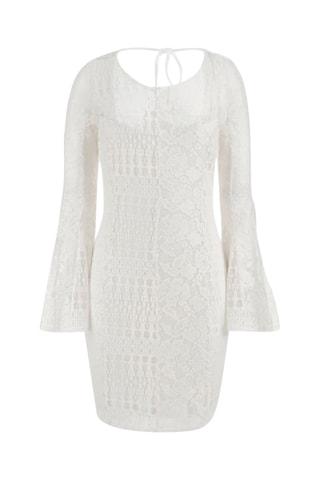 Robe fourreau en dentelle Nicki - Blanc