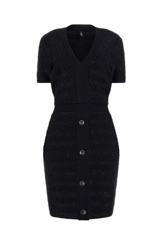 Robe fourreau en tweed Amelia - Noir - Guess By Marciano