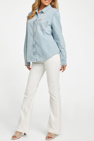 Chemise regular en jean - Bleu clair