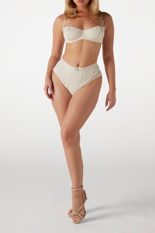 Culotte taille haute - Beige
