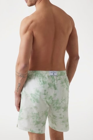 Short de bain - Blanc et kaki - Guess