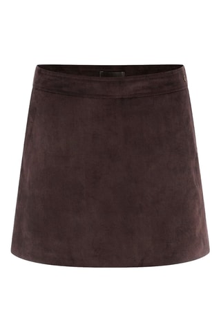 Minijupe taille haute - Marron