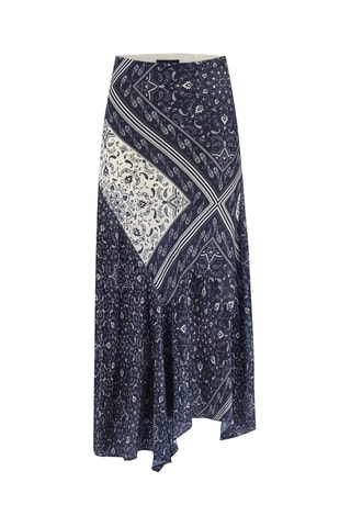 Jupe midi - Bleu